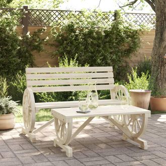 vidaXL Vidaxl - Juego De Muebles De Jard&iacute;n 2 Piezas Madera Maciza De Abeto