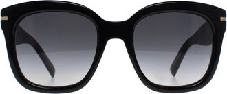 HUGO BOSS Square Womens Shiny Black Grey Gradient with Light Mirror 1731/S - One Size