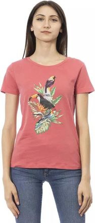 Trussardi Action T-shirt met korte mouwen - Dames - T-shirts - Roze - S - Katoen - Tops