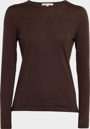 Neiman Marcus Cashmere Superfine Crewneck Top