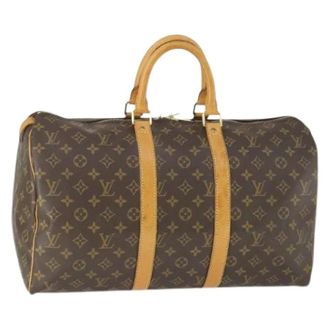 Louis Vuitton Pre-owned Weekend Bags, female, Brown, Size: ONE SIZE Pre-owned Canvas Weekend Bag