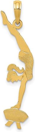 Diamond2Deal 14k Yellow Gold Solid Polished Gymnast Pendant