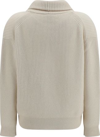 Forte_Forte Womens Wool And Cashmere English Rib Cardigan Pure Sweater
