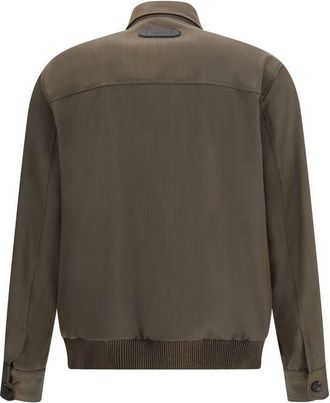 Brioni Mens Bicolor Wool Coat Clothing
