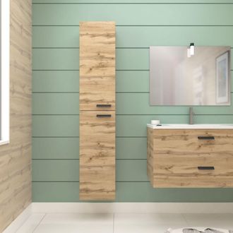 Aurlane Aurlane - Mueble Columna De Ba&ntilde;o En Melamina Acabado Madera 30x25x150 Cm - Box-in