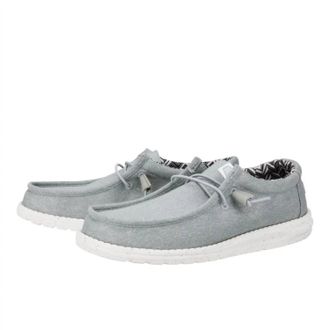 Hey Dude Mens Wallystretch Shoe In Light Grey