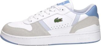 Lacoste T Clip Sneakers Laag - Dames - Sneakers - Wit - 41 EU - Leer - Schoenen