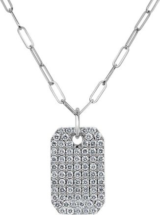 Sabrina Designs 14K 1.23 Ct. Tw. Diamond Dogtag Necklace