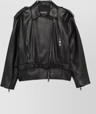 Emporio Armani leather biker jacket