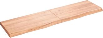 vidaXL Estante Pared Madera Roble Tratada Marr&oacute;n Claro 120x30x(2-4) Cm Vidaxl