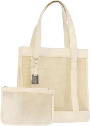 Gucci Pre-owned Vintage Tote Bag - Dames - Vintage Shopper - Beige - ONE Size - Leer - Vintage