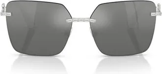 Dolce & Gabbana 59mm Rimless Square Sunglasses in Silver/grey Mirror Silver at Nordstrom