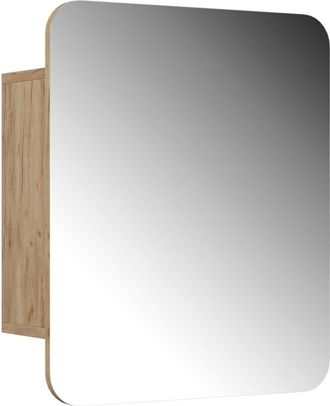 Vicco Armario Con Espejo Para Ba&ntilde;o Zino, Roble Dorado, 60 X 50 Cm Con Estantes, Vicco
