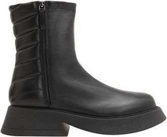 8 by YOOX LEATHER PADDED ANKLE BOOTS