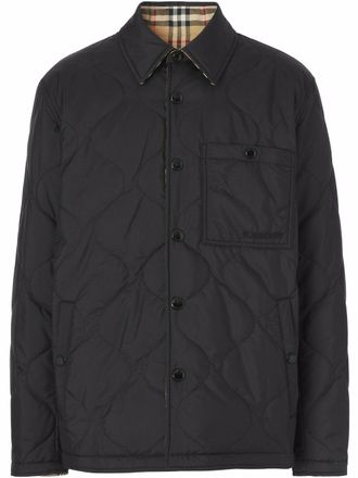 Burberry reversible Vintage Check thermoregulated overshirt - men - Polyester/Cotton/Polyester - XXXL - Black