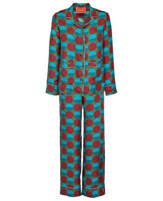 La DoubleJ Seidenpyjama Sfere Grandi