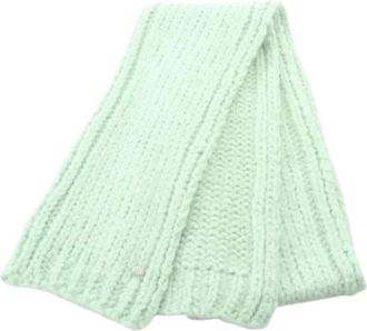 Chanel Pre-owned Scarves, female, Green, Size: ONE SIZE Pre-owned Wool Scarf