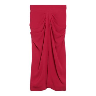 Valentino Garavani Midi Skirts, female, Red, Size: XS Gathered Crepe Pencil Skirt