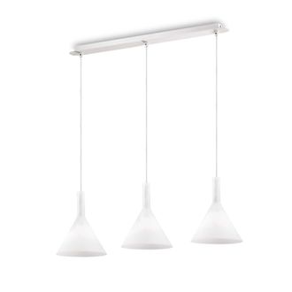 Netlighting Cocktail 3 Light Hanging Ceiling Pendant Light White E14