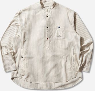 Undercover Men s Cotton Pullover Shirt Brown Stripe