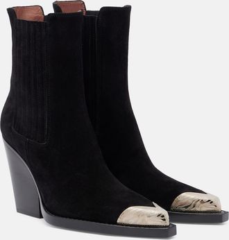 PARIS TEXAS Dallas embellished suede ankle boots