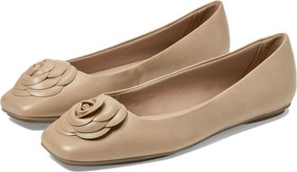 Anne Klein Addison Flats Womens Nude Leather Square Toe Slip On ZOGG3927