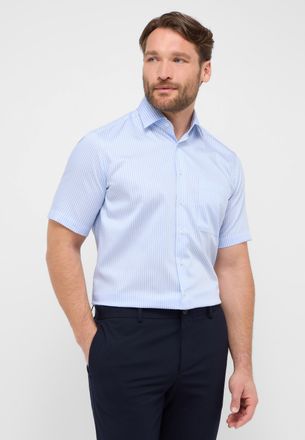 Eterna Kurzarmhemd ETERNA COMFORT FIT, Herren, Gr. 41, Normalgr&ouml;ssen, blau (hellblau), Twill, 100% Baumwolle, normal, Hemden Kurzarmhemd, NON IRON (b&uuml;gelfrei
