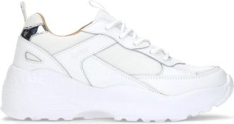 Kazar Dames witte sneakers - Dames - Sneakers - Wit - 40 EU - Leer - Schoenen
