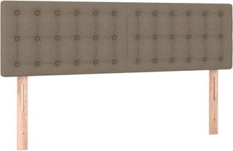 vidaXL Cabecero Con Led De Tela Gris Taupe 144x5x78/88 Cm Vidaxl