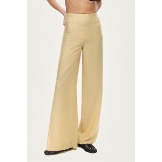 Nocturne Womens Straight-Leg Relaxed Pants in Yellow at Nordstrom, Size X-Small Eu