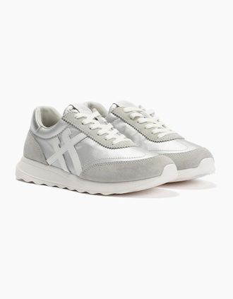 FitFlop Womens FitFlop Retro-Q FF Nylon Womens Silver/Urban White Trainers - Size: UK 5.5 / eu 38.5 / us 7.5