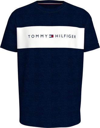 Tommy Hilfiger Mens Panel CN Short Sleeve T-Shirt Navy/White M