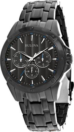 Bulova Mens Sport Analog Display Black Watch