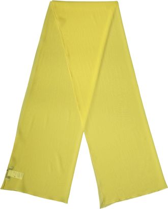 Dolce & Gabbana Yellow Silk Neck Wrap Shawl Stole 200cm x 64cm Womens Scarf