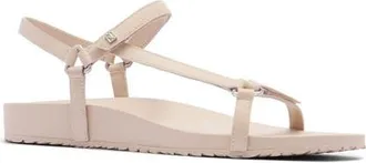 FRANKiE4 Bronte Waterproof Ankle Strap Slide Sandal in Light Blush at Nordstrom, Size 9.5