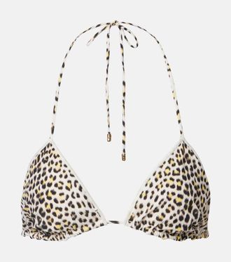 Roberto Cavalli Top de bikini estampado