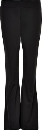 In Front Flare onderkant zwarte bootcut broek - Dames - Wijde Broeken - Zwart - S - Broeken
