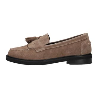 Stefano Lauran Schoenen, Dames, Beige, 38 EU, Leer, 11887 Loafers