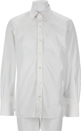 Tom Ford Classic Pointed Collar Slim Fit Cotton Shirt
