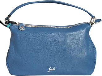 Gabs Gehamerde leren schoudertas - Dames - Handtassen - Blauw - ONE Size - Katoen - Tassen