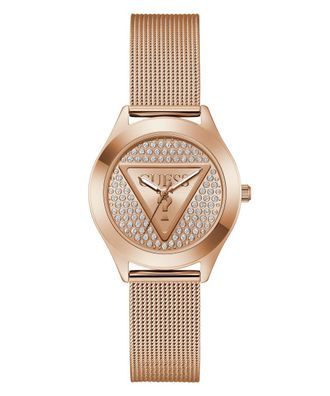 Guess Glitz Plaque Dames Rose Gouden Horloge GW0835L3