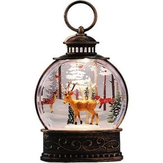 OEM Rapanda - Linterna Navide&ntilde;a Decorativa Musical Led - Interior Centelleante - Iluminaci&oacute;n Para El Hogar Y Fiestas - Pila De Bot&oacute;n Incluida