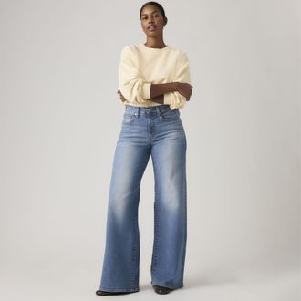 Levi's 728 High Rise Wide Leg Jeans - Womens - 23X30 - Blue