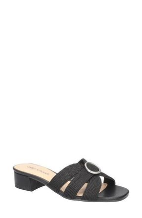 Easy Street Onyx Slide Sandal in Black Woven at Nordstrom, Size 5.5