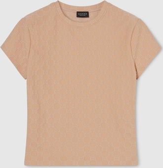 Gucci GG Jersey Jacquard T-shirt, Beige, Ready-to-wear