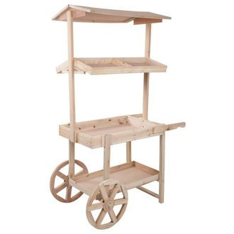 Wanderlust Deco Kit carro expositor de madera de 3 bandejas