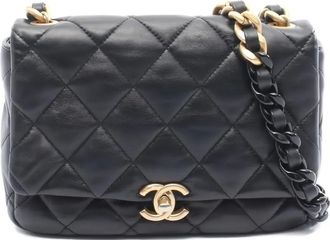 Chanel 2021 small Matelasse flap chain shoulder bag - Black