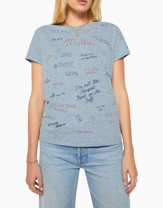 Mother Boxy Goodie Goodie Soft Crewneck Tee In Tongue Tied
