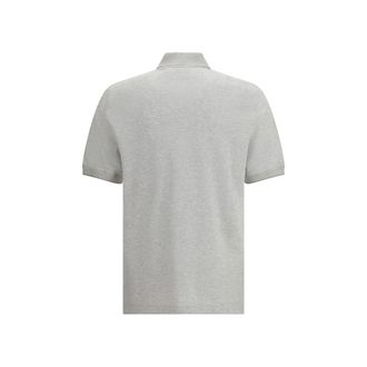 Brunello Cucinelli Mens Gray Cotton Polo Shirt