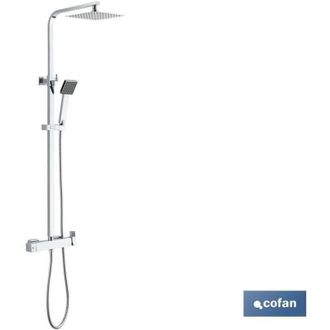 cofan Columna Ducha Monomando Dise&ntilde;o Cuadrado 90-1.40cm